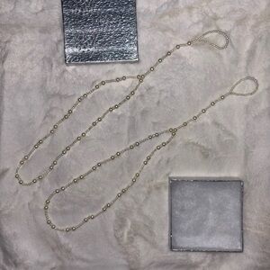 Elegant Costume Pearl Anklet with 2 toe rings